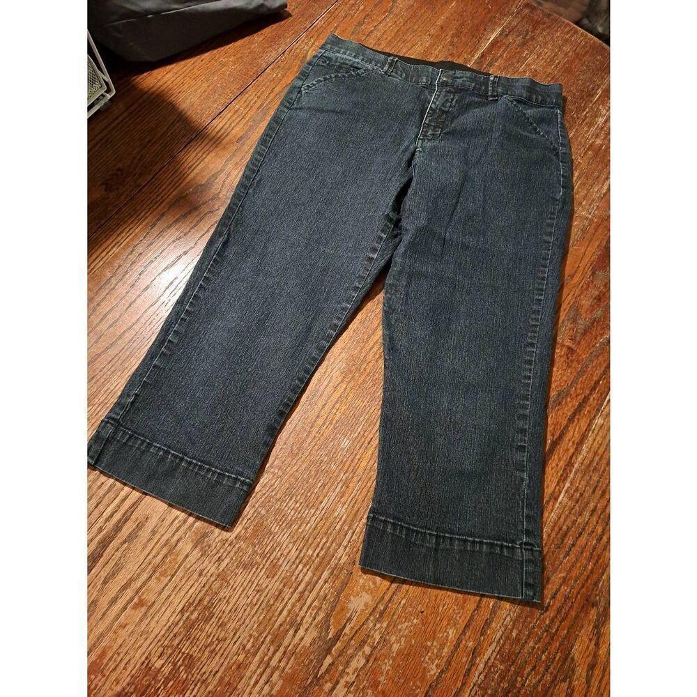 Womens 6 Bandolino Maureen Denim Blue Jean Capris Pedal Pushers Skimmers Stretch
